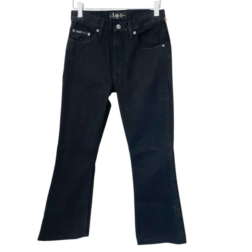 Y2K LEI Black Mid Rise Flare Jeans Hip Hugger Grunge Size 1 NWT